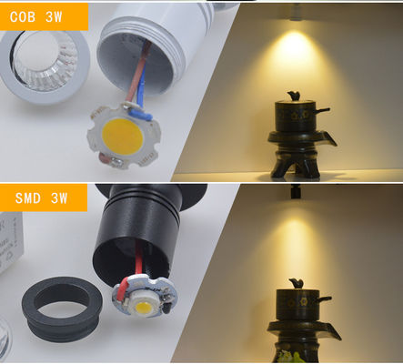 콤팩트 COB 3W IP65 80CRI 블랙 LED 스포트라이트 실내 및 외부 장식