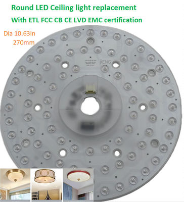 10.63" 270mm 둥근 LED 천장 조명 교체 120v LED 천장 조명 키트 FCC,ETL,CB,CE,LVD,EMC 인증