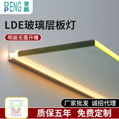 12VDC 단일 유리 선반 LED 조명 디스플레이 보석 쇼케이스를위한 스탠드