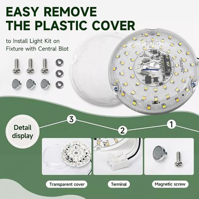 120V 15W 드라이버 없는 다이아 100mm LED 라이트 LED 팬 라이트 ETL 인증과 함께 LED 천장 팬 LED 라이트 교체