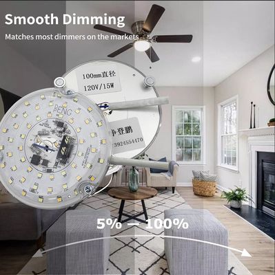 120V 15W 드라이버 없는 다이아 100mm LED 라이트 LED 팬 라이트 ETL 인증과 함께 LED 천장 팬 LED 라이트 교체
