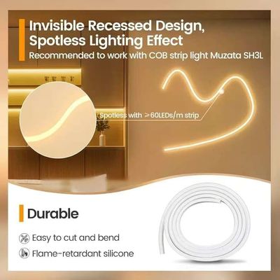 외관 방수 12/24V 실리콘 LED 라이트 스트립 가정 장식용 네온 LED 스트립 라이트 흰색 16.4ft/5m 네온 라이트 스트립 12V 실리콘 방수 유연 LED 네온 로프 라이트 침실 축제