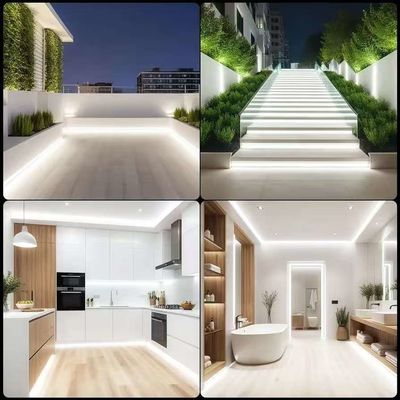 16.5FT / 5 미터 얼룩없는 실리콘 LED 채널 시스템 밀키 화이트 커버와 함께 유연 튜브 더 넓은 트랙 12mm 방수 LED 스트립 라이트 USC7 WW