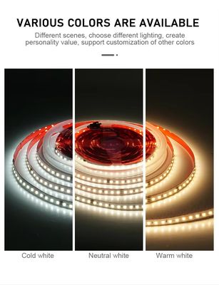 에드 2835 SMD 120leds 실행 램프 바 스마트 LED 스트립 라이트 테이프 DC24V 10m 끄는 역류 스트립 라이트