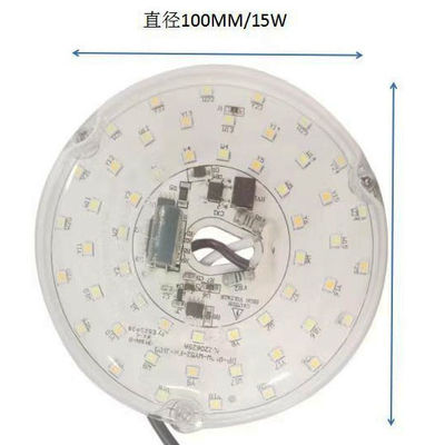 Dia100mm 원형 PCB 보드 12w 15w AC 110V 120V 230V 3.93' 후장 라이트 키트 천장 플러시 라이트 천장 팬 라이트 교체 패널 PCB 15W 90 디머블