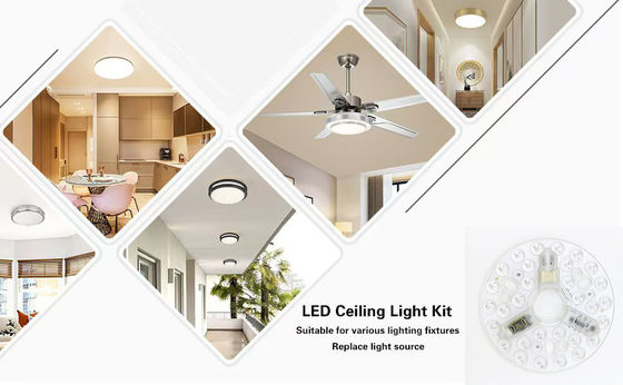 ERP Rosh LED 모듈 5CCT 12W/18W/24W DIP 스위치 천장 조명 팬과 마녀 전력 LED 모듈을 교체