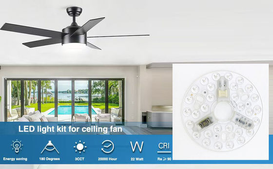 ERP Rosh LED 모듈 5CCT 12W/18W/24W DIP 스위치 천장 조명 팬과 마녀 전력 LED 모듈을 교체
