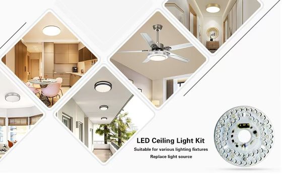 5CCT 18W / 24W DIP 스위치 마녀 전력으로 천장 조명 팬 LED 모듈 120V 천장 팬 패널 복원 키트 DOB 모듈