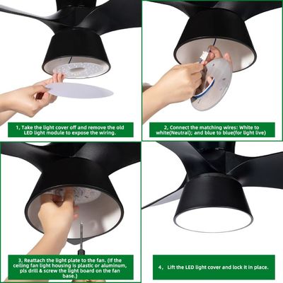 5CCT 18W / 24W DIP 스위치 마녀 전력으로 천장 조명 팬 LED 모듈 120V 천장 팬 패널 복원 키트 DOB 모듈