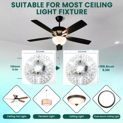 5CCT 18W / 24W DIP 스위치 마녀 전력으로 천장 조명 팬 LED 모듈 120V 천장 팬 패널 복원 키트 DOB 모듈