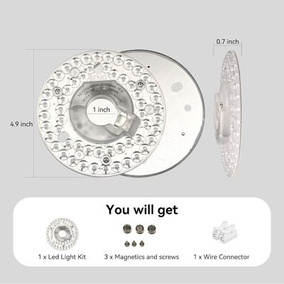 4.92?? 유니버설 천장 팬 LED 라이트 천장 팬 플러시 마운트 천장 라이트 교체, 18W 3CCT 3000K 4000K 6000K 1500LM CRI90 햄튼 베이 하버 브리즈 헌터용 디밍 가능한 저렴한 솔루션