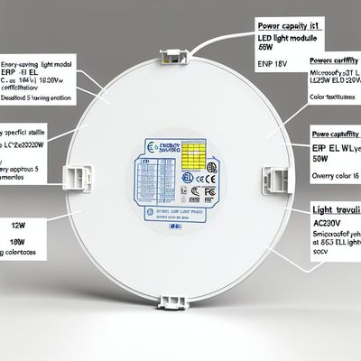 ERP ETL 인증 24W 원형 LED 패널 조명, CCT 조절 가능