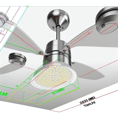 2835SMD LED 천장 팬 라이트 교체 - 알루미늄 PCB, 3000K 따뜻한 흰색