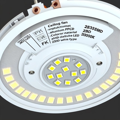 2835SMD LED 천장 선풍기 조명 교체 - 3000K 알루미늄 PCB 에너지 스타 인증