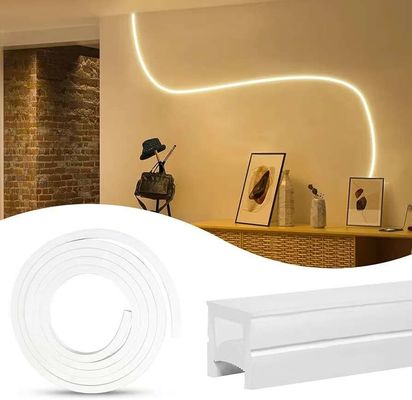 외관 방수 12/24V 실리콘 LED 라이트 스트립 가정 장식용 네온 LED 스트립 라이트 흰색 16.4ft/5m 네온 라이트 스트립 12V 실리콘 방수 유연 LED 네온 로프 라이트 침실 축제