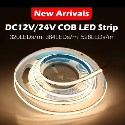 COB 스트립 라이트 자동차 LED 스트립 라이트 320led 384led 480led 528led 768leds RGB COB LED 스트립 라이트 알루미늄 프로파일