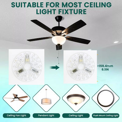 ERP Rosh LED 모듈 5CCT 12W/18W/24W DIP 스위치 천장 조명 팬과 마녀 전력 LED 모듈을 교체